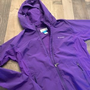 Purple Columbia Omni Hooded Windbreaker